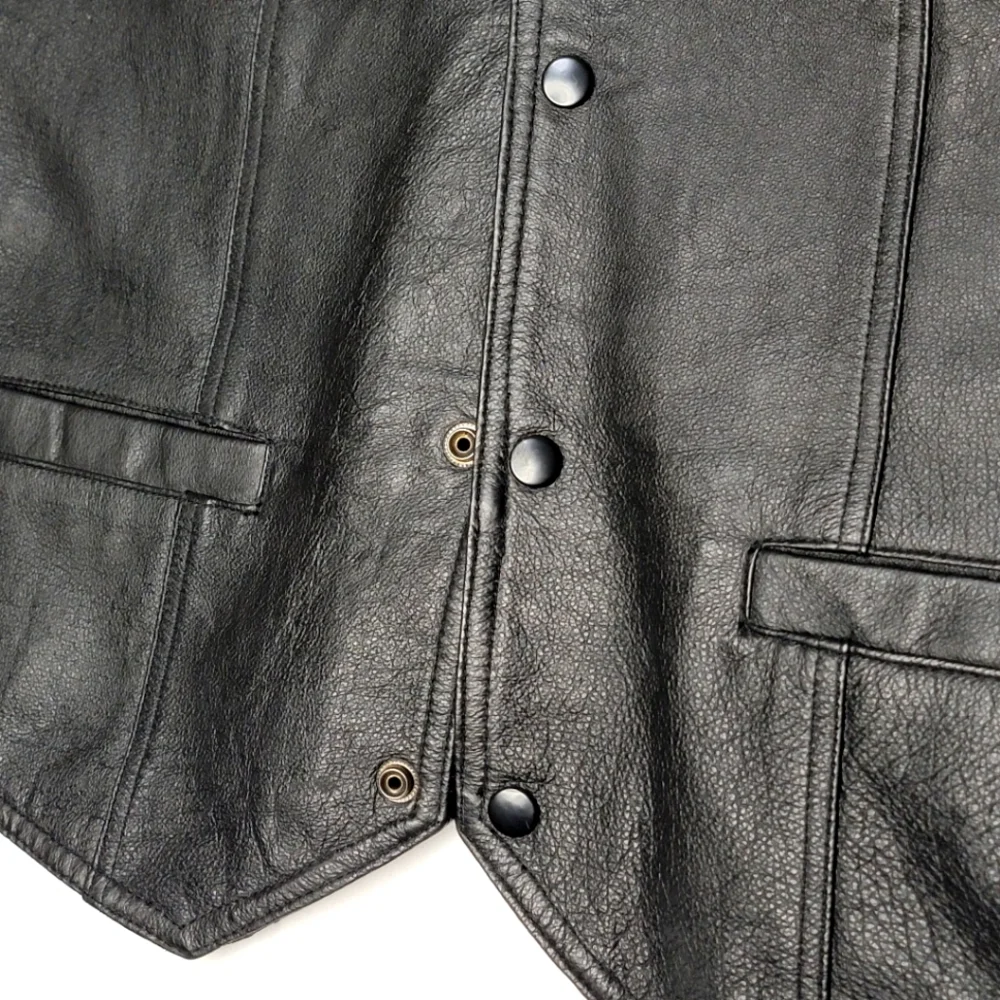 LEATHER US Air Force Motorcycle Vest Size XL‎ #391